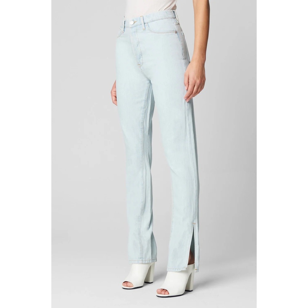 NEW Revolve BLANKNYC Split Hem Jeans Cooper Super Powers Light Wash DENIM - 24